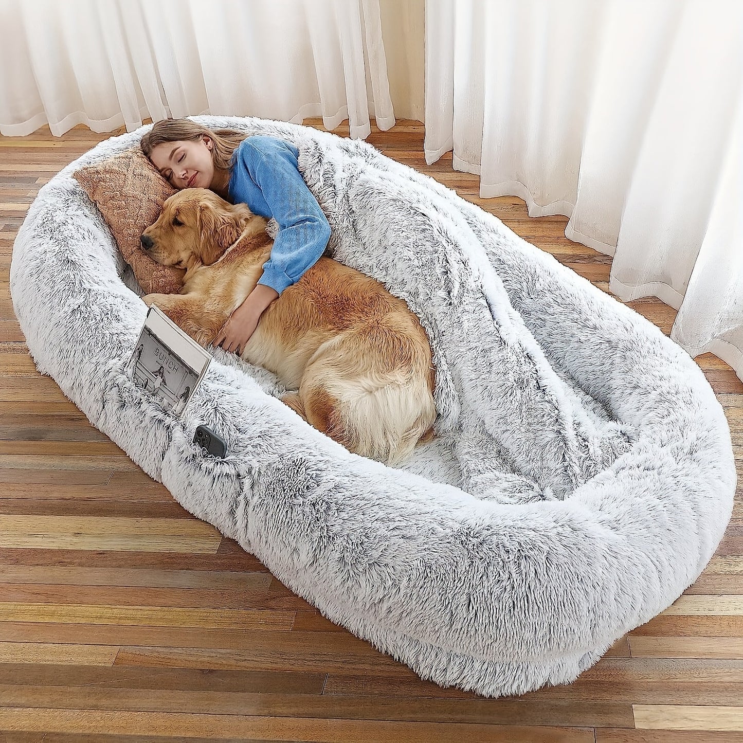 Cozy Faux Fur Pet Lounger