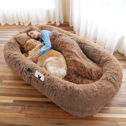 Cozy Faux Fur Pet Lounger